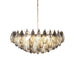 Murano Faceted Transparent Smoked Glass Chandelier-DWHOME