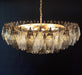 Murano Faceted Transparent Smoked Glass Chandelier-DWHOME