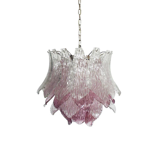 Vintage Murano Transparent Amethyst Glass Chandelier-DWHOME