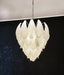 Murano Frosted Carved Glass Leaves Chandelier-DWHOME