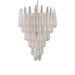 Vintage Transparent Murano Glass Petals Drop Chandelier-DWHOME