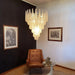 Vintage Transparent Murano Glass Petals Drop Chandelier-DWHOME