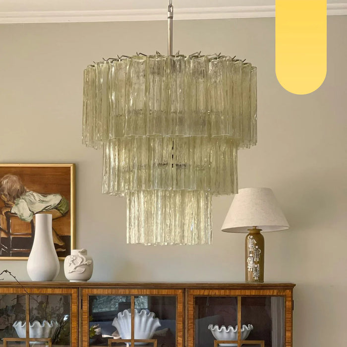 Murano Honey Glass Tube Chandelier-DWHOME