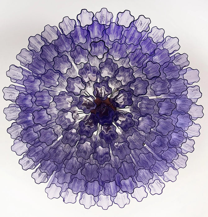 Murano Large Amethyst Glass Tube Chandelier-DWHOME