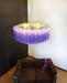 Murano Large Amethyst Glass Tube Chandelier-DWHOME