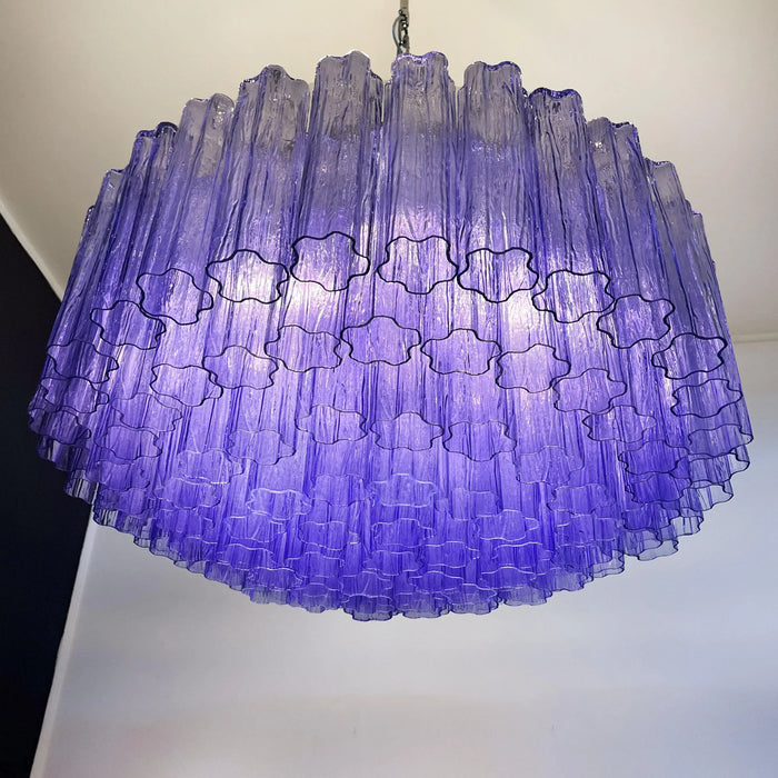 Murano Large Amethyst Glass Tube Chandelier-DWHOME