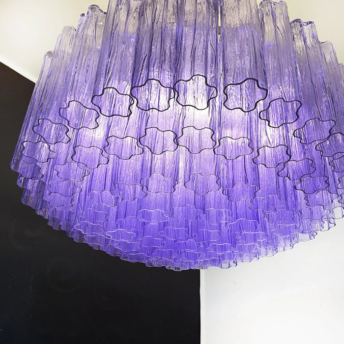 Murano Large Amethyst Glass Tube Chandelier-DWHOME