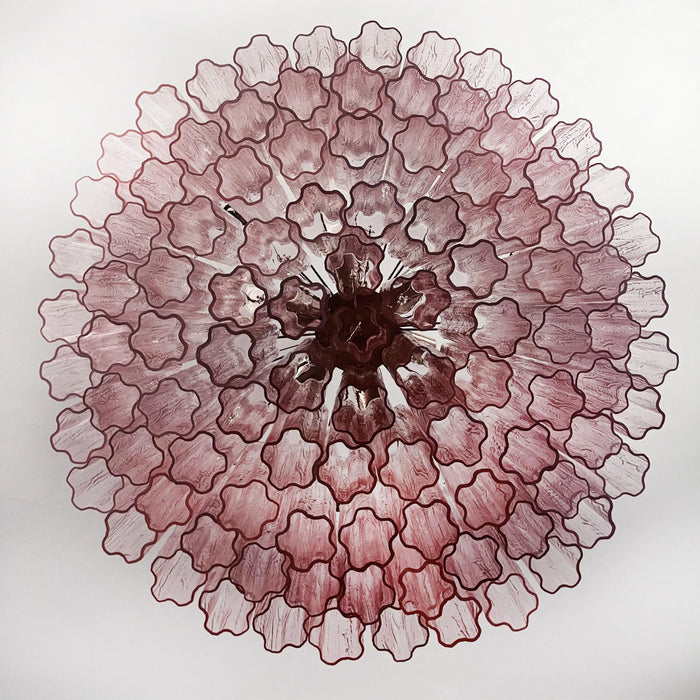 Murano Large Pink Glass Tube Chandelier-DWHOME