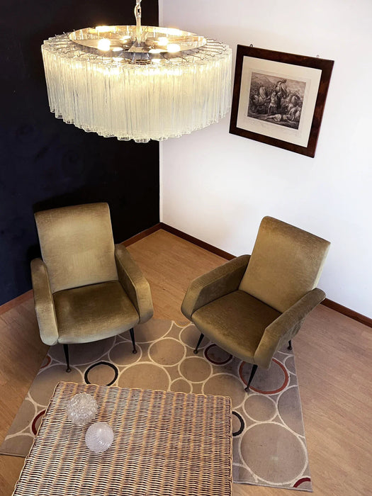 Murano Large Transparent Glass Tube Chandelier-DWHOME