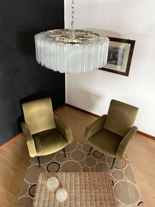Murano Large Transparent Glass Tube Chandelier-DWHOME