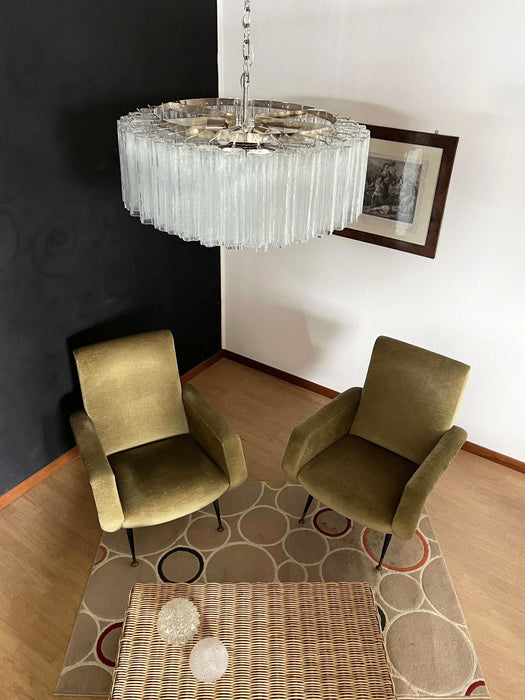 Murano Large Transparent Glass Tube Chandelier-DWHOME