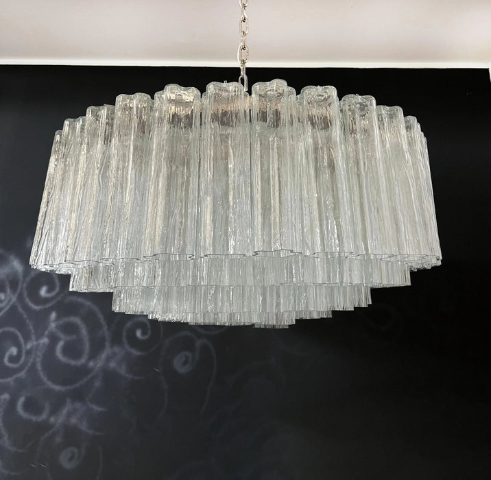 Murano Large Transparent Glass Tube Chandelier-DWHOME