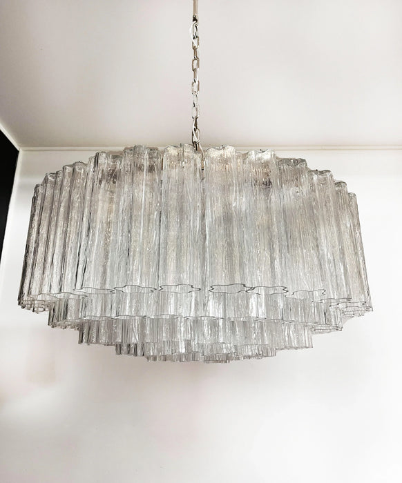 Murano Large Transparent Glass Tube Chandelier-DWHOME