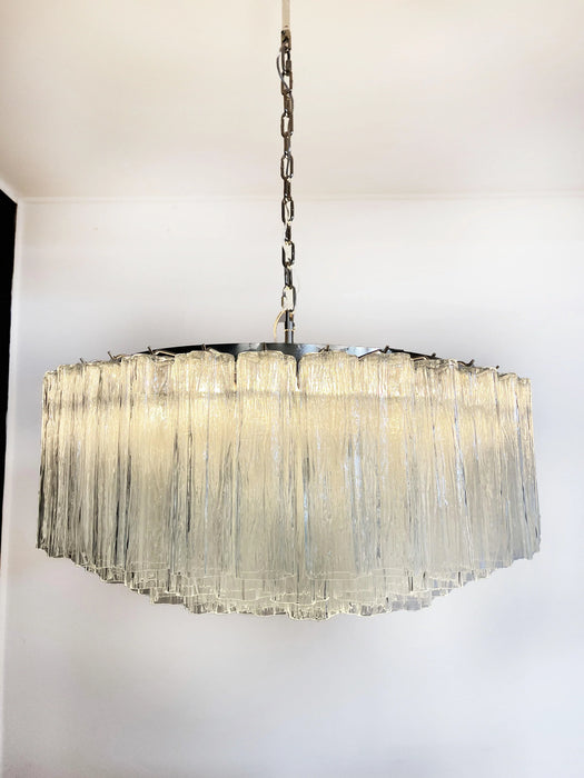 Murano Large Transparent Glass Tube Chandelier-DWHOME