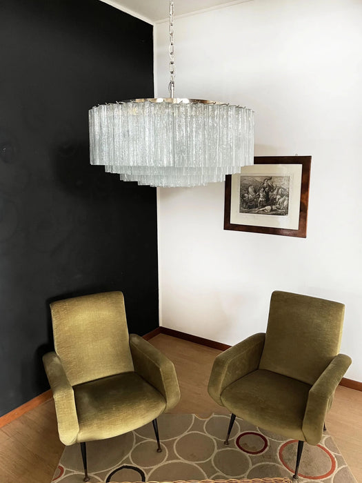 Murano Large Transparent Glass Tube Chandelier-DWHOME