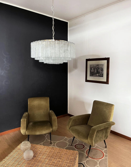 Murano Large Transparent Glass Tube Chandelier-DWHOME