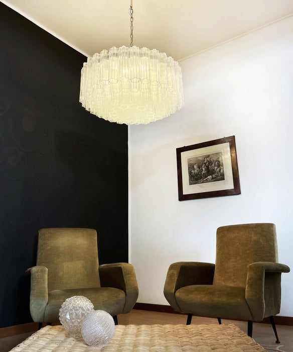 Murano Large Transparent Glass Tube Chandelier-DWHOME