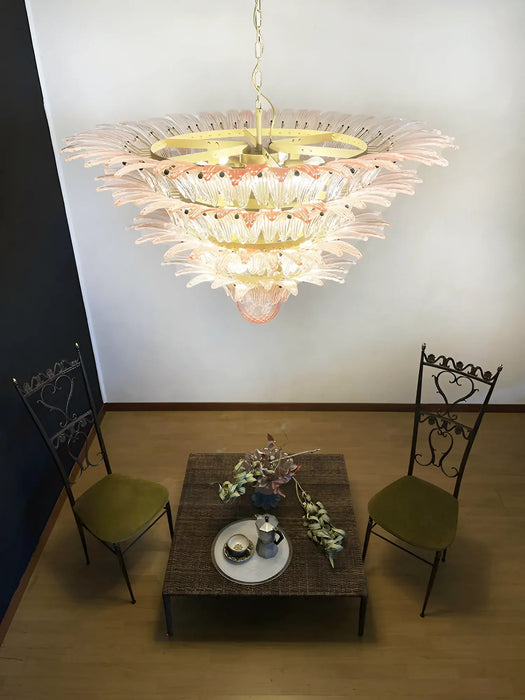 Murano Palmette Pink Chandelier-DWHOME
