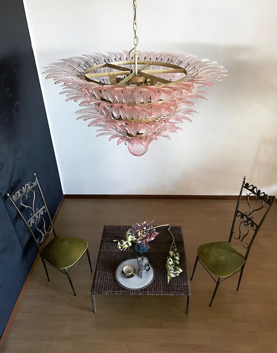 Murano Palmette Pink Chandelier-DWHOME