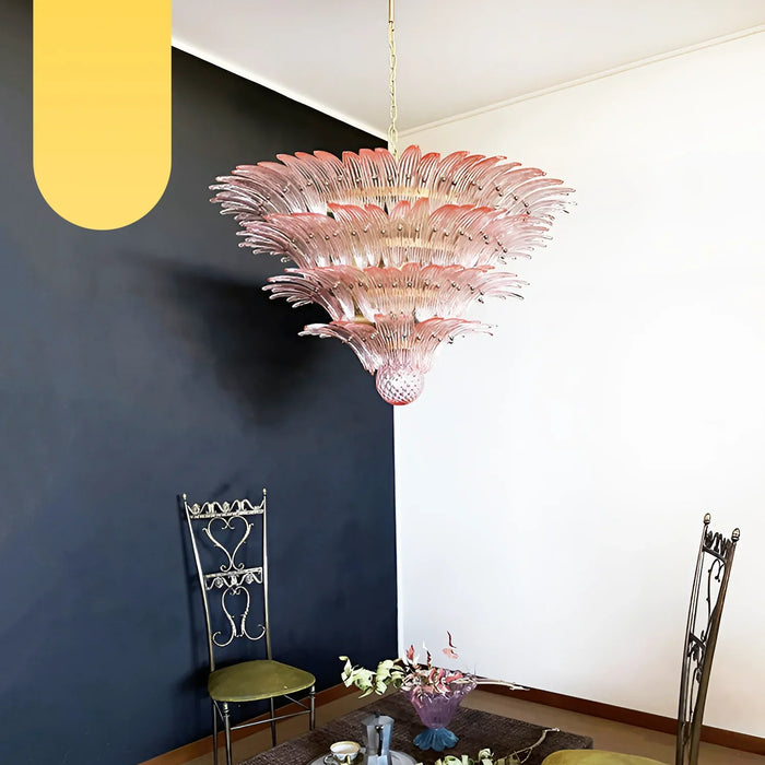 Murano Palmette Pink Chandelier-DWHOME