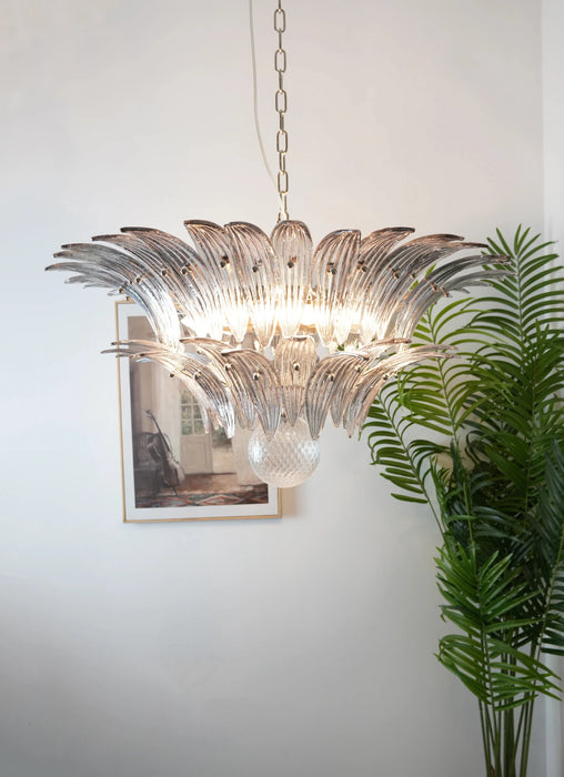 Murano Palmette Smoked Chandelier-DWHOME