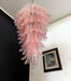 Murano Pink Felch Spiral Chandelier-DWHOME