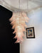 Murano Pink Felch Spiral Chandelier-DWHOME