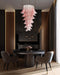 Murano Pink Felch Spiral Chandelier-DWHOME