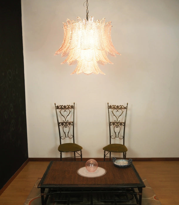 Murano Pink Ferns Glass Chandelier-DWHOME