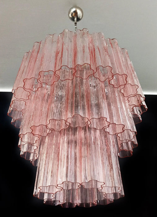 Murano Pink Glass Tube Chandelier-DWHOME