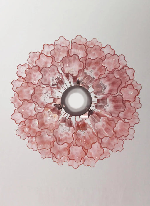 Murano Pink Glass Tube Chandelier-DWHOME