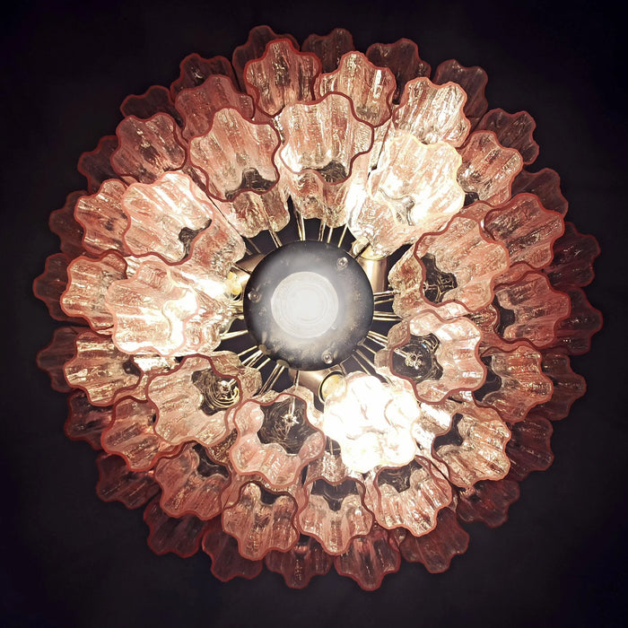 Murano Pink Glass Tube Chandelier-DWHOME