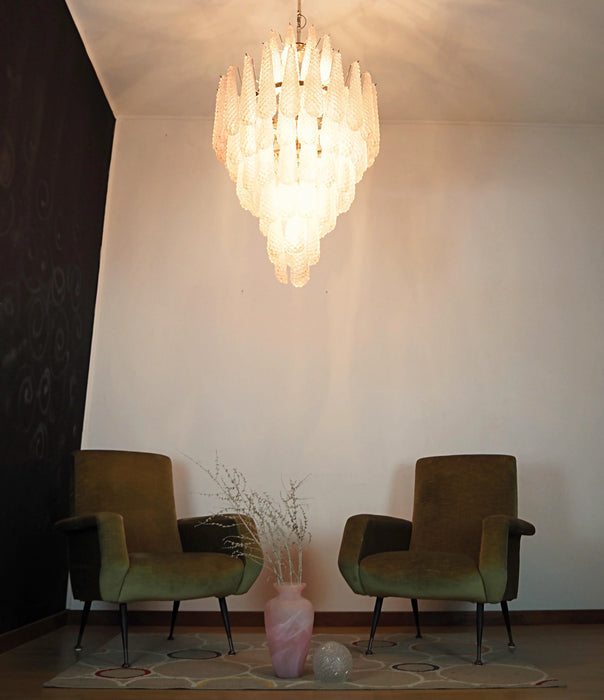 Murano Pink Petals Glass Chandelier-DWHOME