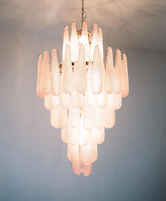 Murano Pink Petals Glass Chandelier-DWHOME