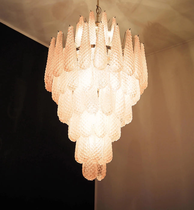 Murano Pink Petals Glass Chandelier-DWHOME