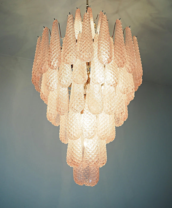 Murano Pink Petals Glass Chandelier-DWHOME