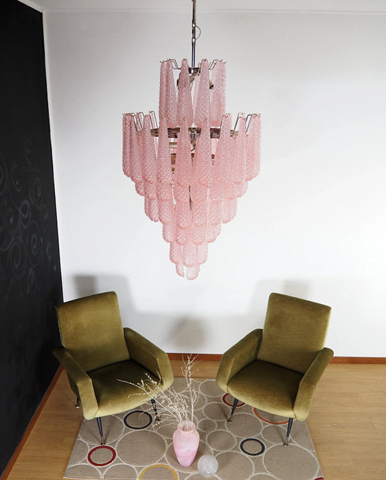 Murano Pink Petals Glass Chandelier-DWHOME