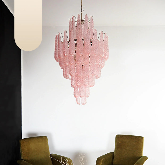 Murano Pink Petals Glass Chandelier-DWHOME
