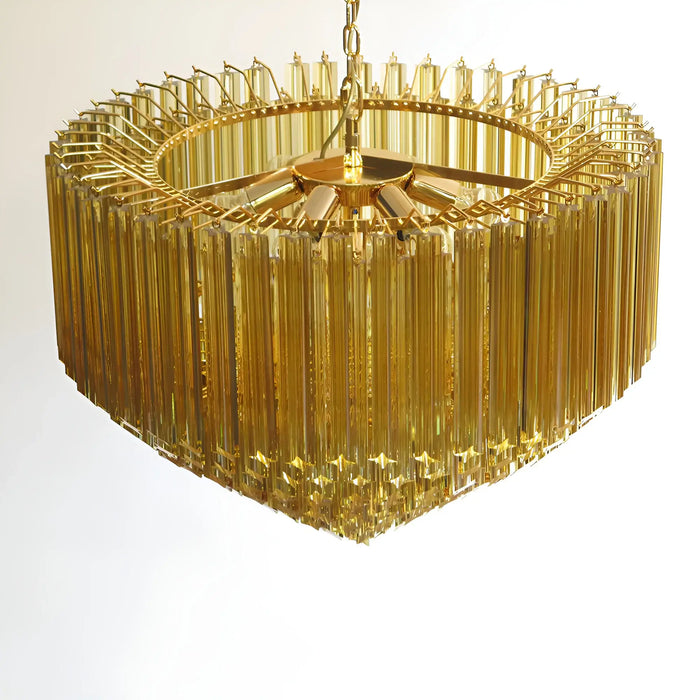 Murano Prisms Amber Chandelier-DWHOME