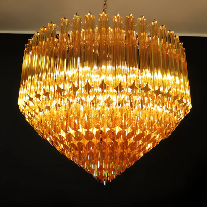 Murano Prisms Amber Chandelier-DWHOME