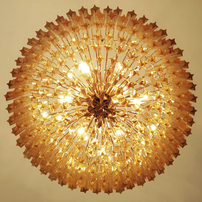 Murano Prisms Amber Chandelier-DWHOME