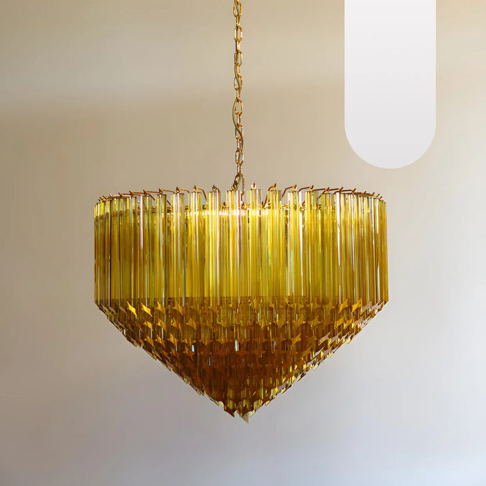 Murano Prisms Amber Chandelier-DWHOME