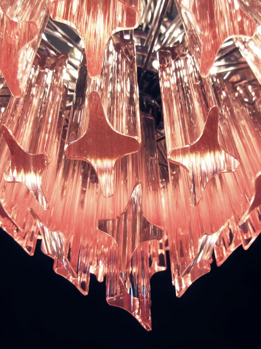 Murano Quadriedri Prisms Pink Chandelier-DWHOME