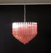 Murano Quadriedri Prisms Pink Chandelier-DWHOME