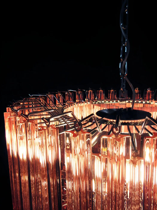 Murano Quadriedri Prisms Pink Chandelier-DWHOME