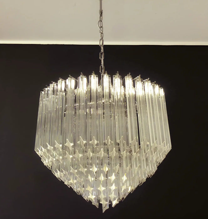 Murano Quadriedri Prisms Transparent Chandelier-DWHOME