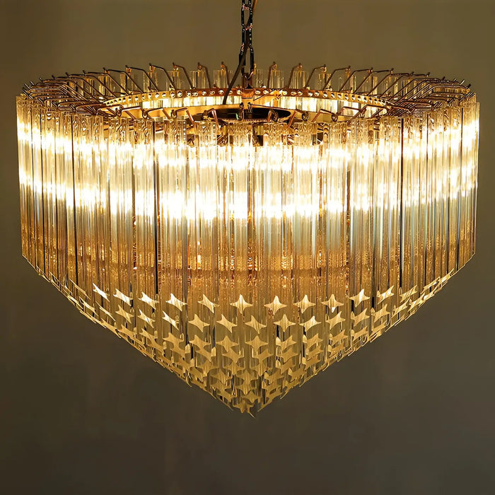 Murano Quadriedri Prisms Transparent Chandelier-DWHOME