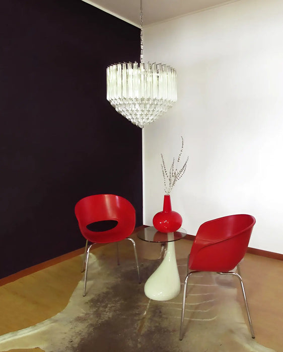 Murano Quadriedri Prisms Transparent Chandelier-DWHOME