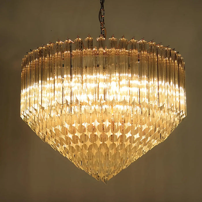 Murano Quadriedri Prisms Transparent Chandelier-DWHOME
