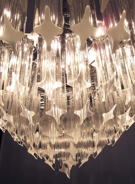 Murano Quadriedri Prisms Transparent Chandelier-DWHOME